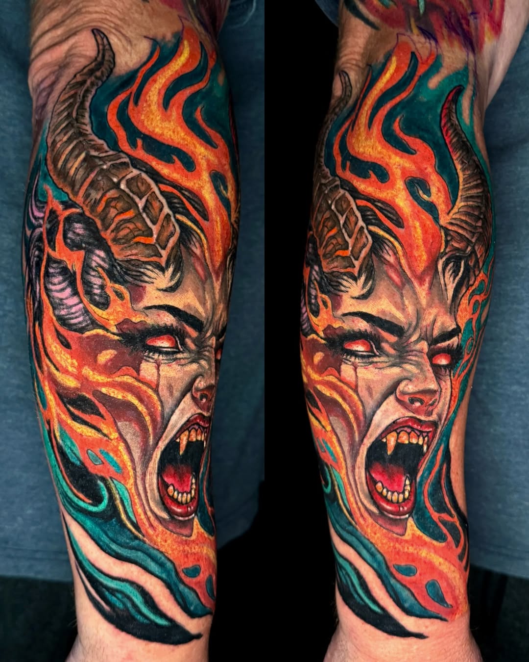 Tattoo by @tattoohabit — dark_realism, new_school