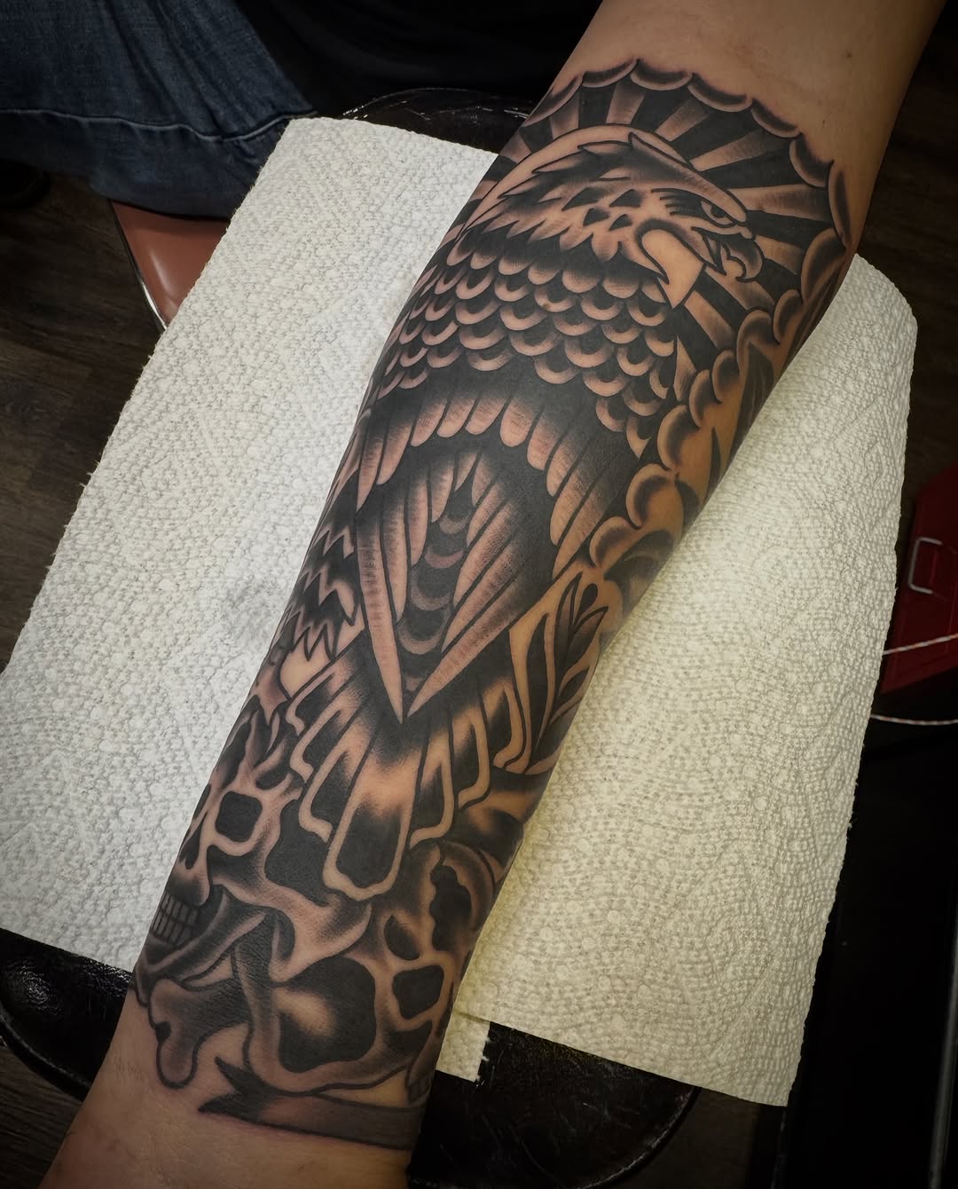 Tattoo by @ro530 — blackwork, black_and_grey