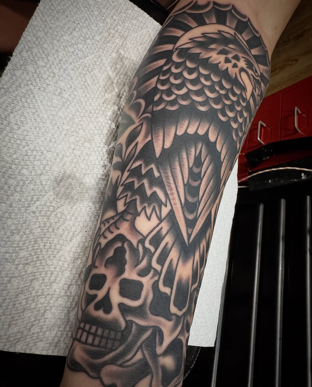 Tattoo by @ro530 — blackwork, black_and_grey