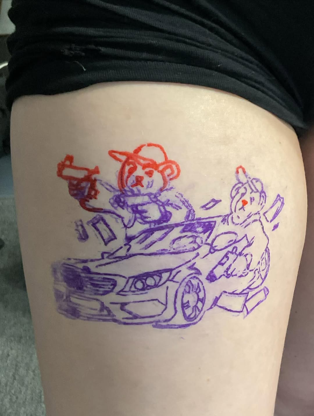 Tattoo by @oddn3n3 — illustrative, new_school