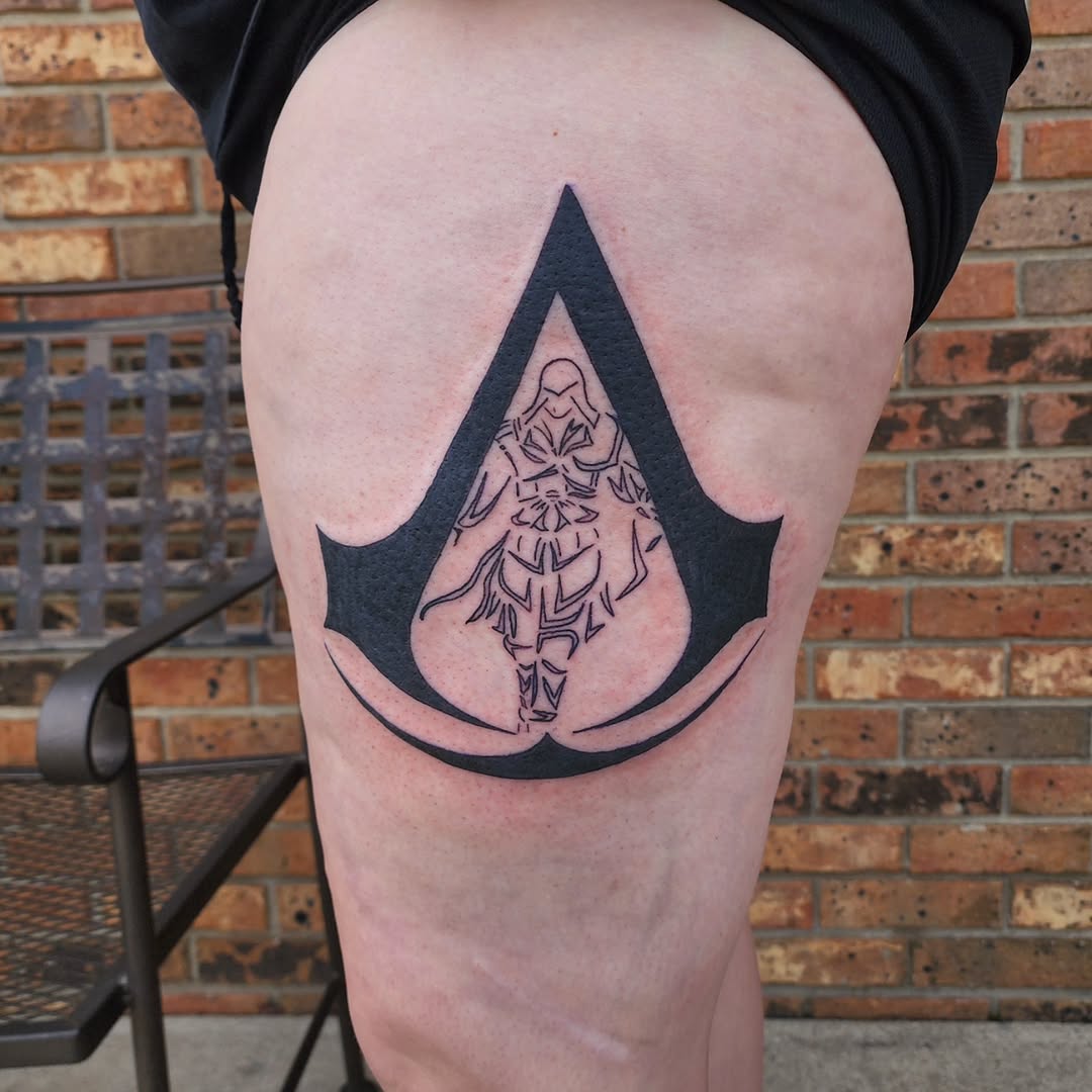 Tattoo by @bigtastytattoos — blackwork, fine_line