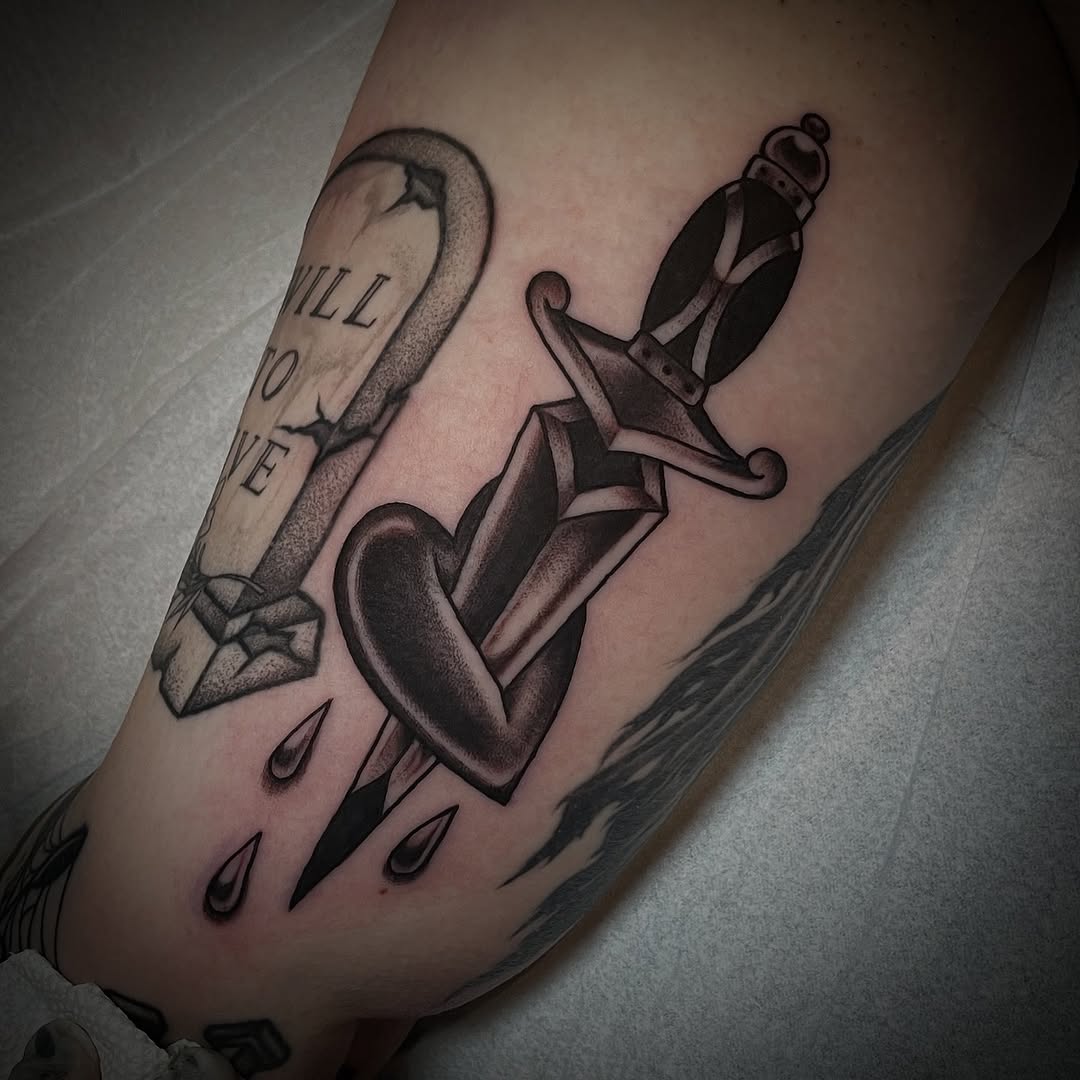 Tattoo by @jodeetattoos — american_traditional, black_and_grey