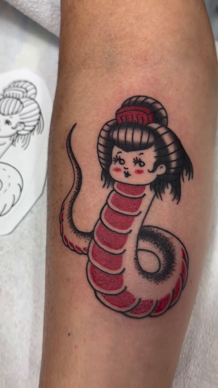 Tattoo by @yokainani — american_traditional, illustrative