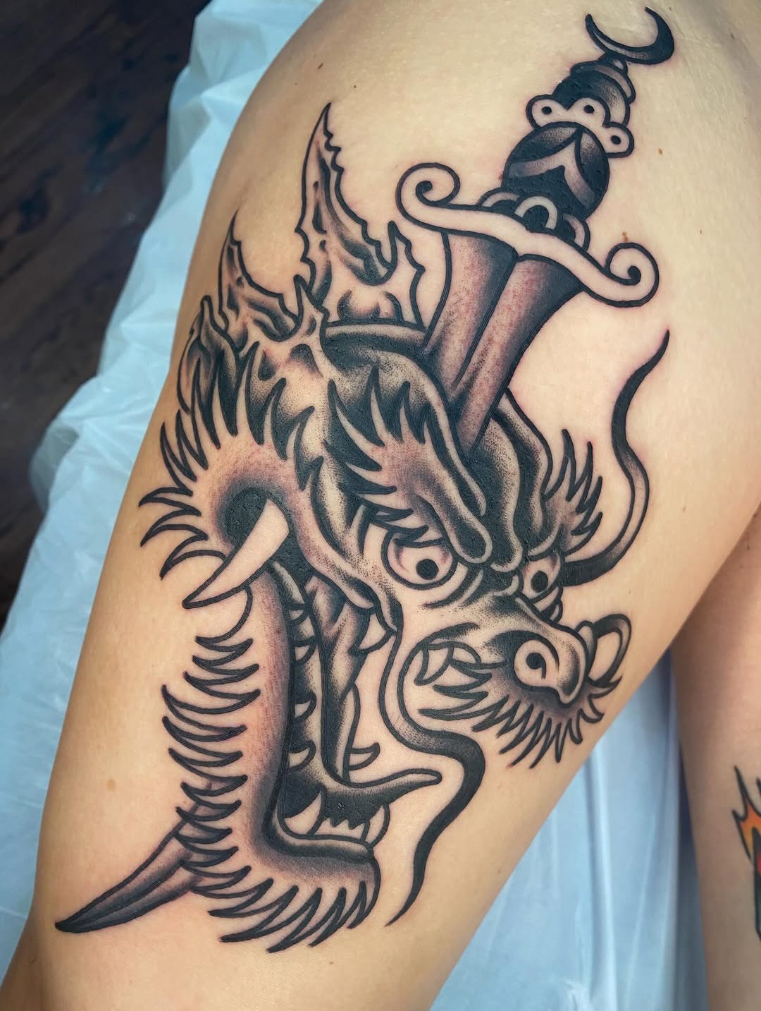 Tattoo by @tattoosbybraddock — japanese_irezumi, american_traditional