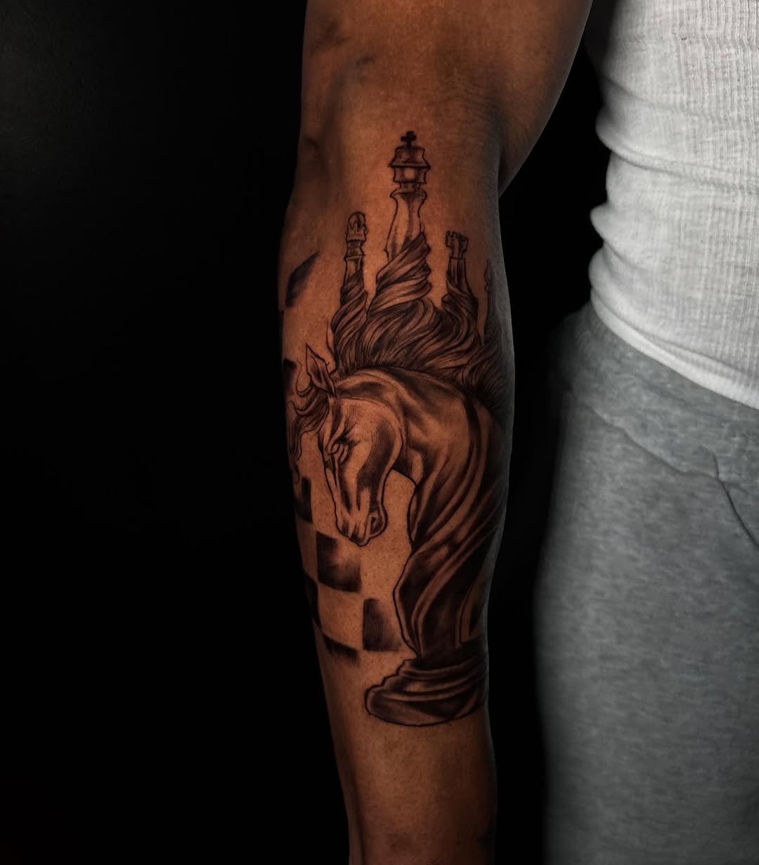 Tattoo by @dineroinks — realism, black_and_grey