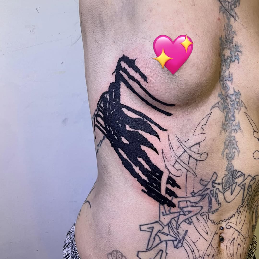 Tattoo by @godsfirmgrip — blackwork