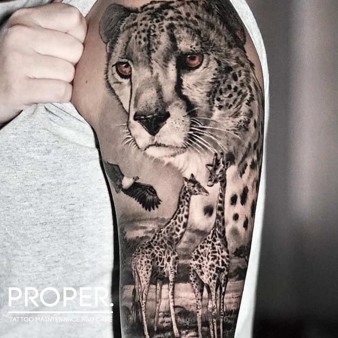 Tattoo by @joshphillipstattoos — realism, black_and_grey