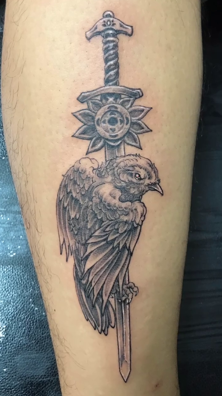 Tattoo by @323studiotattoo — black_and_grey