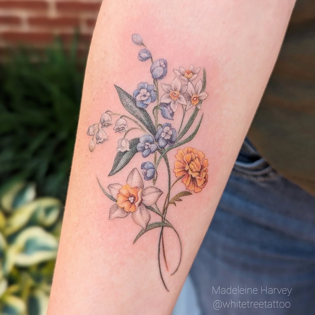 Tattoo by @whitetreetattoo — illustrative, fine_line