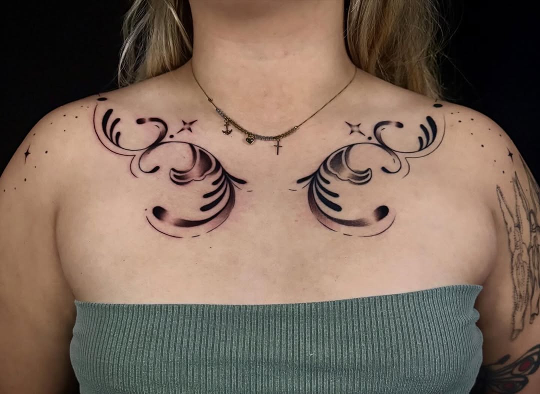 Tattoo by @ugghhhkylie — ornamental, black_and_grey