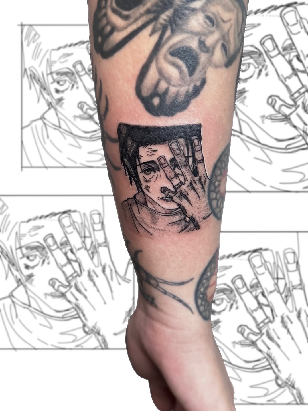 Tattoo by @emiliod_tattoo — black_and_grey