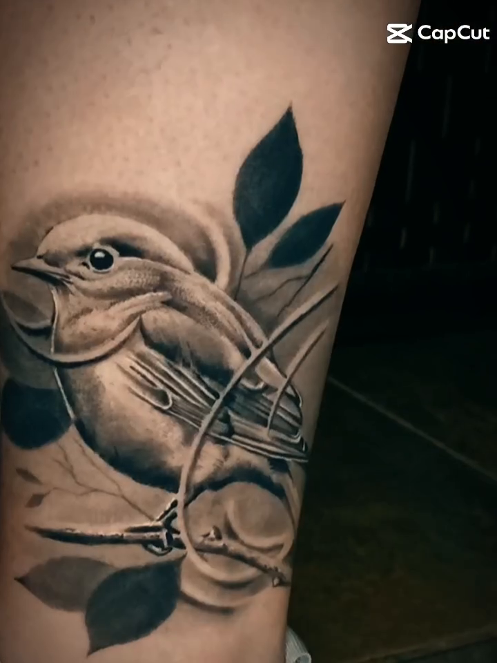 Tattoo by @bigcdotatts — black_and_grey, realism