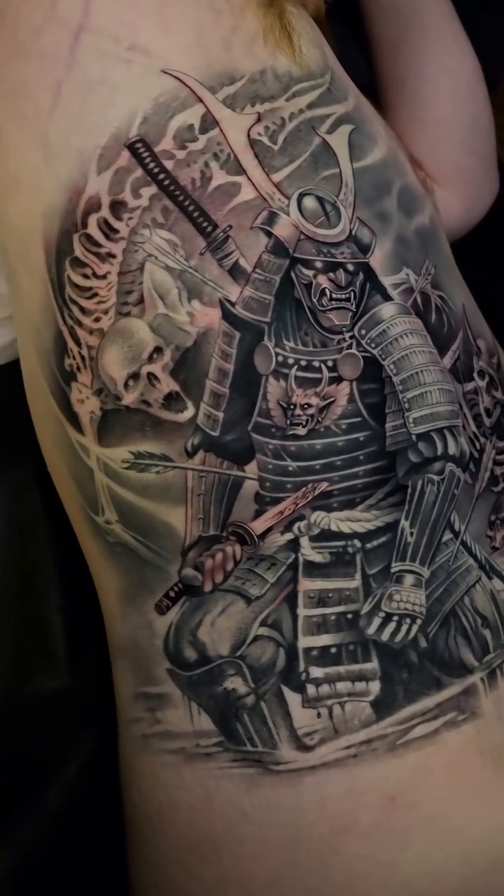 Tattoo by @gagecheesmantattoos β realism, black_and_grey