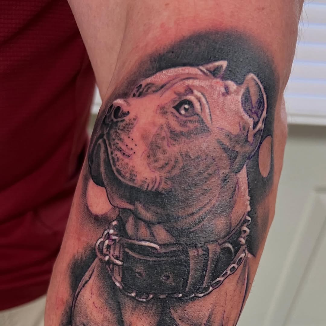 Tattoo by @dqtattoos — realism, black_and_grey
