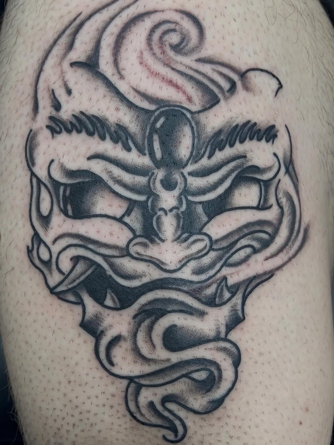 Tattoo by @brandonhtattoo — japanese_irezumi, dotwork