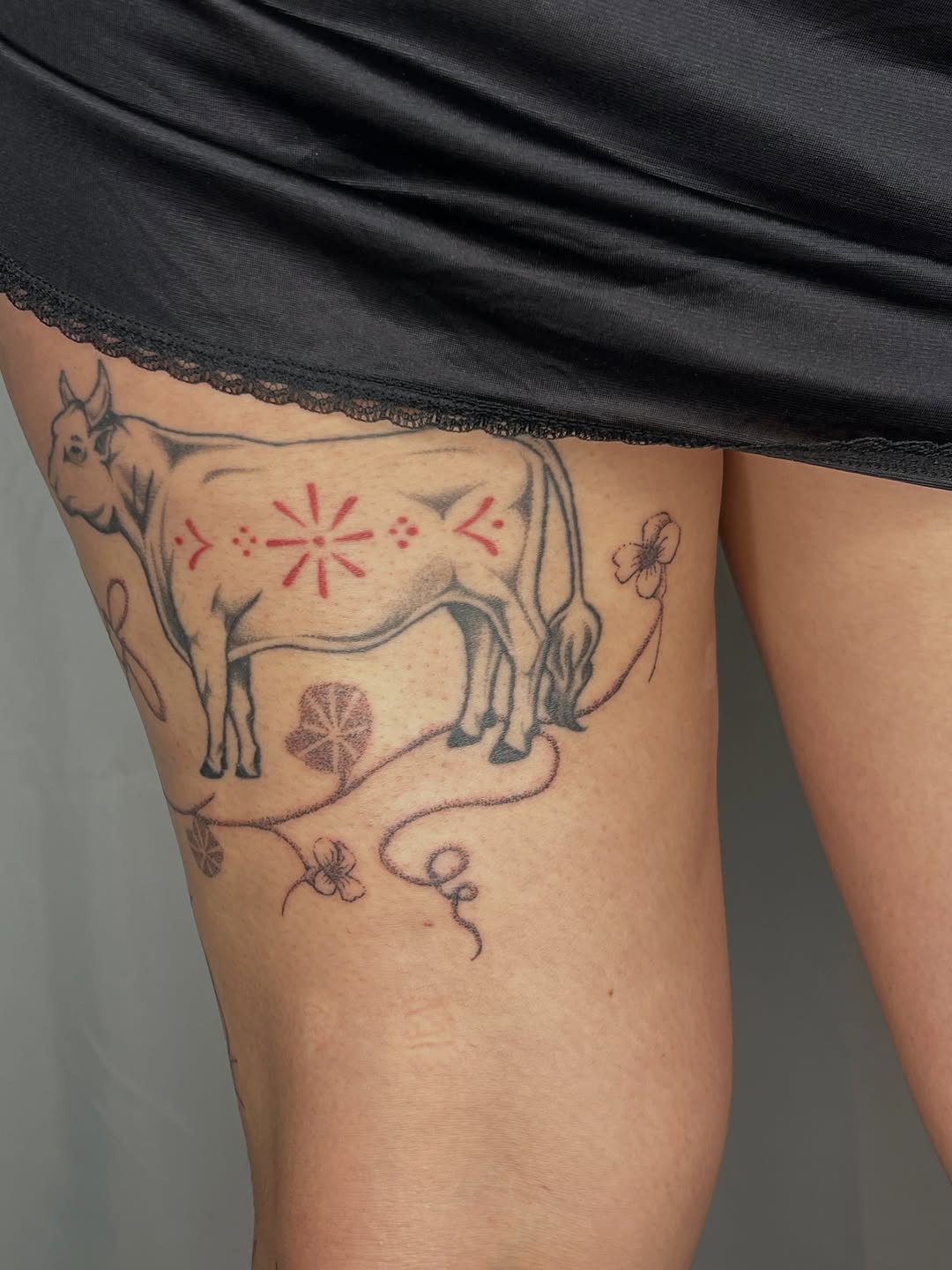 Tattoo by @sabpokes — illustrative, black_and_grey