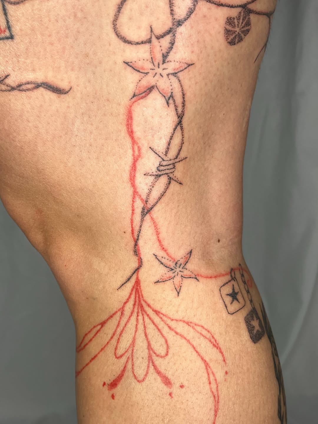 Tattoo by @sabpokes — illustrative, fine_line