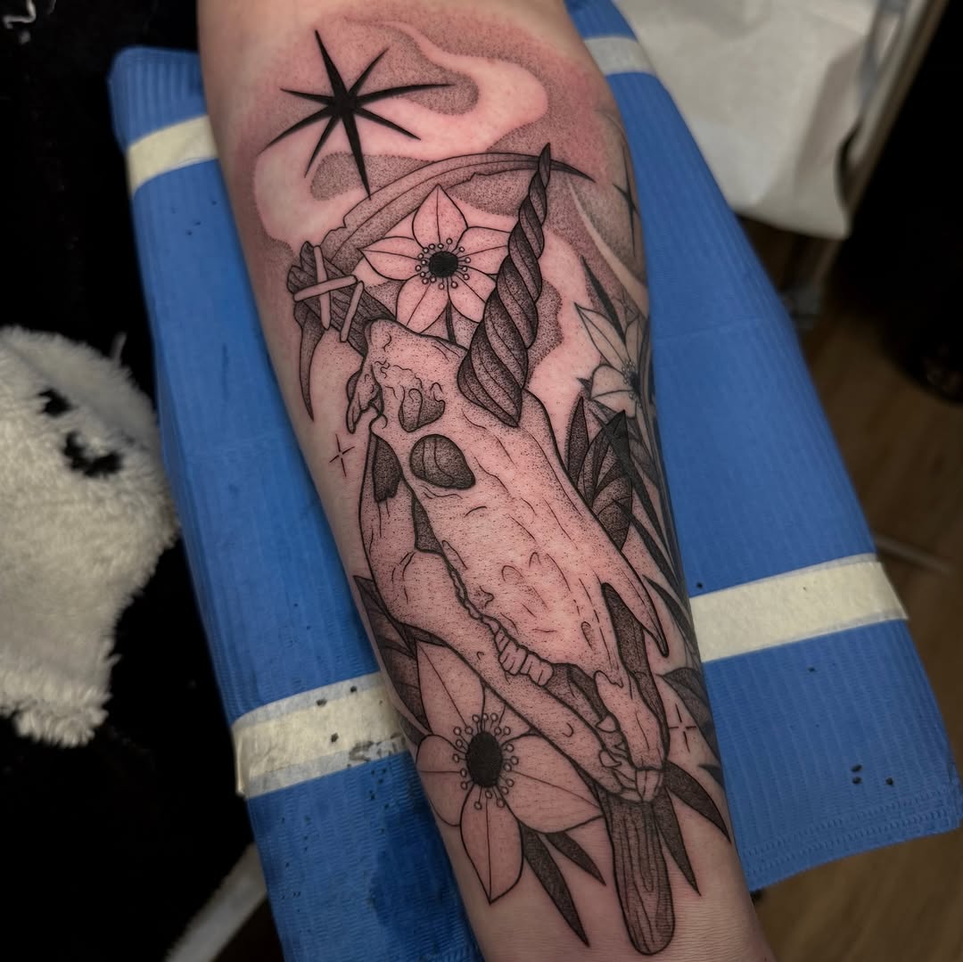Tattoo by @copaceticink โ black_and_grey, illustrative