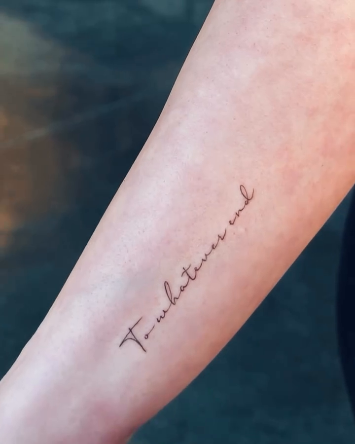 Tattoo by @rubyruby_tattoo — fine_line, lettering_script