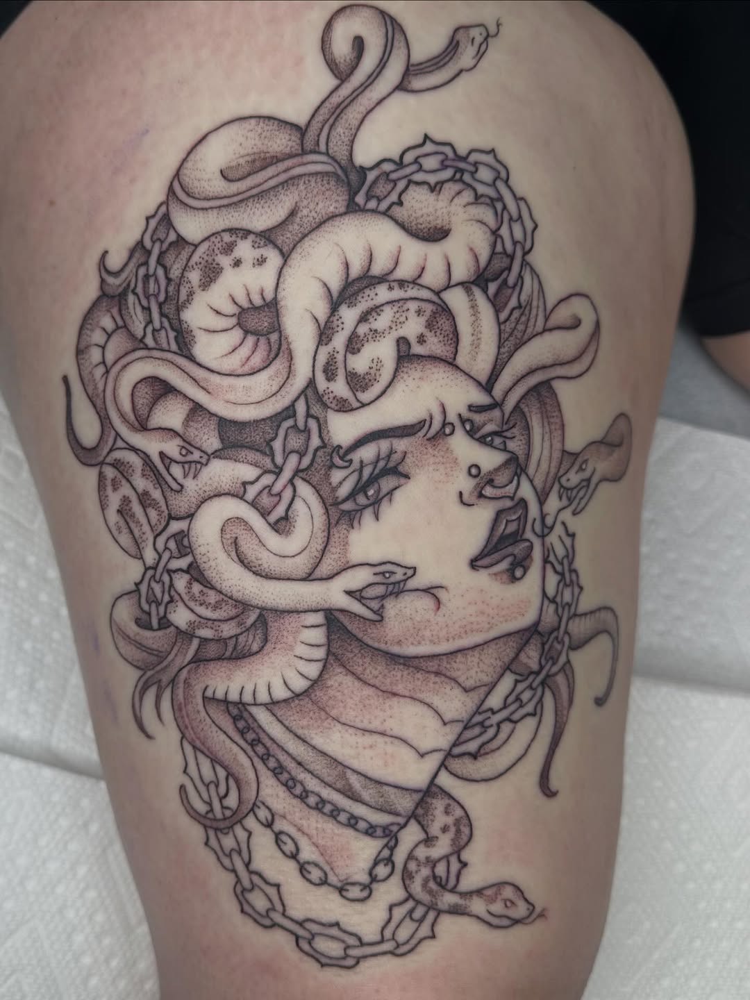Tattoo by @tattoosbyhaas — illustrative, black_and_grey