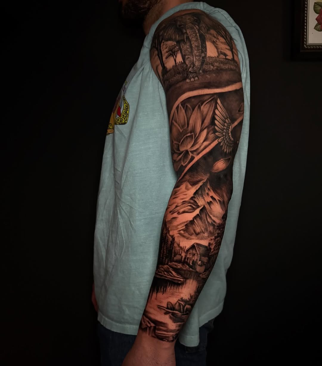 Tattoo by @rex.ink98 — realism, black_and_grey