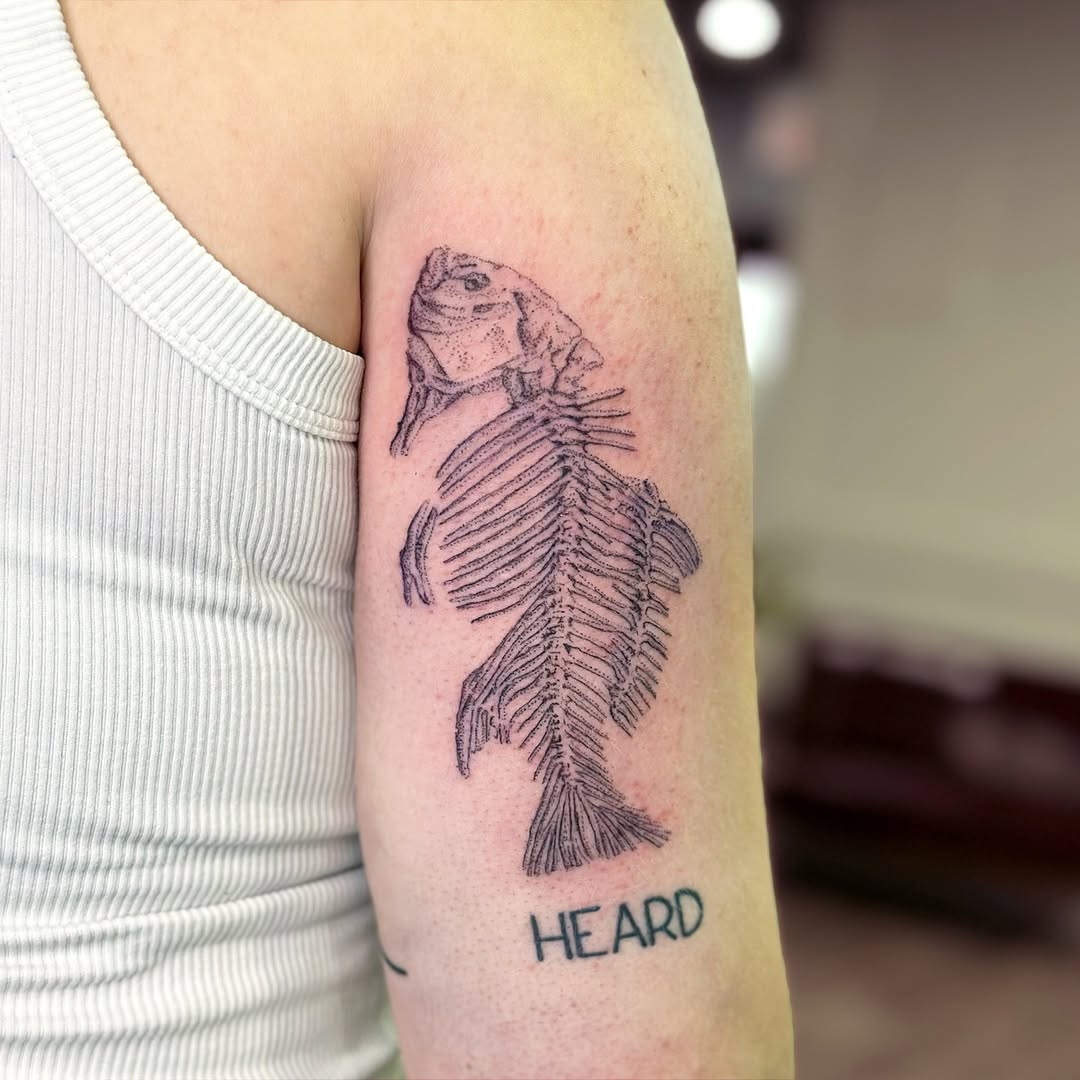 Tattoo by @khk.ttt — dotwork, black_and_grey