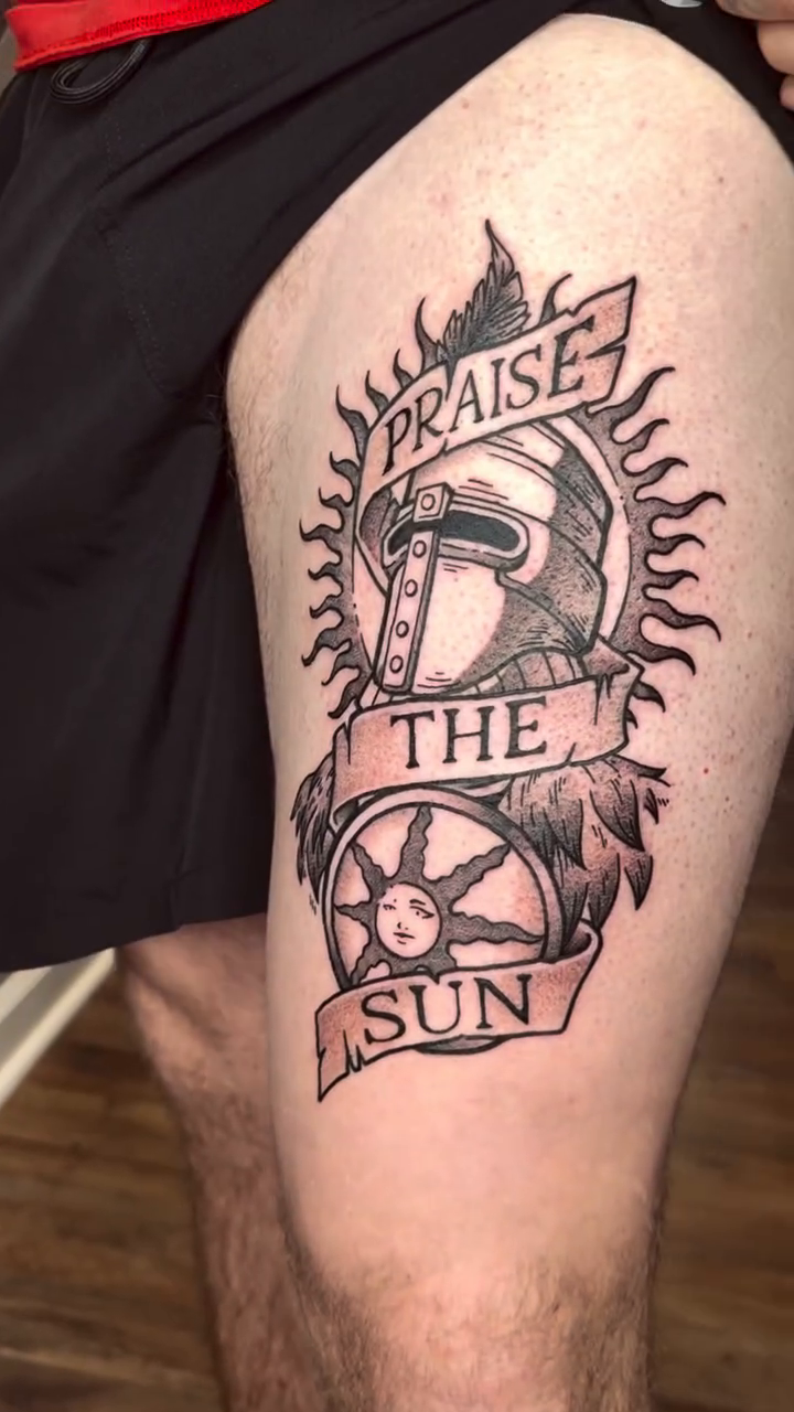 Tattoo by @munsterjamtattoos — black_and_grey
