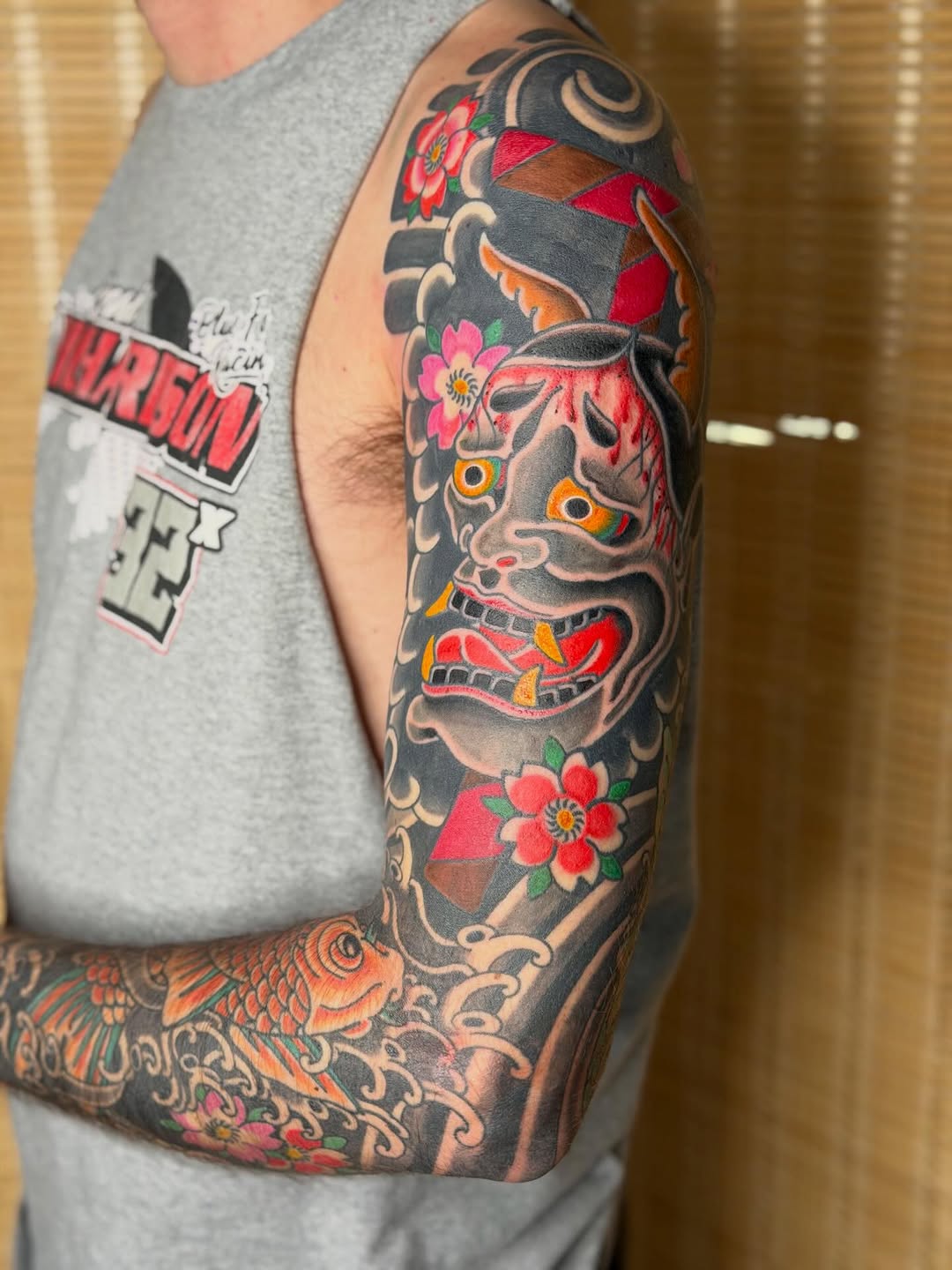 Tattoo by @doms.art.kc — japanese_irezumi, black_and_grey