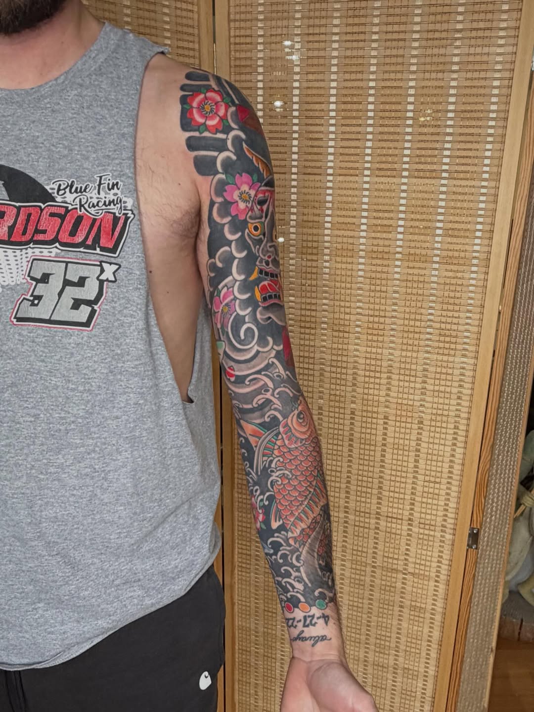 Tattoo by @doms.art.kc — japanese_irezumi, black_and_grey