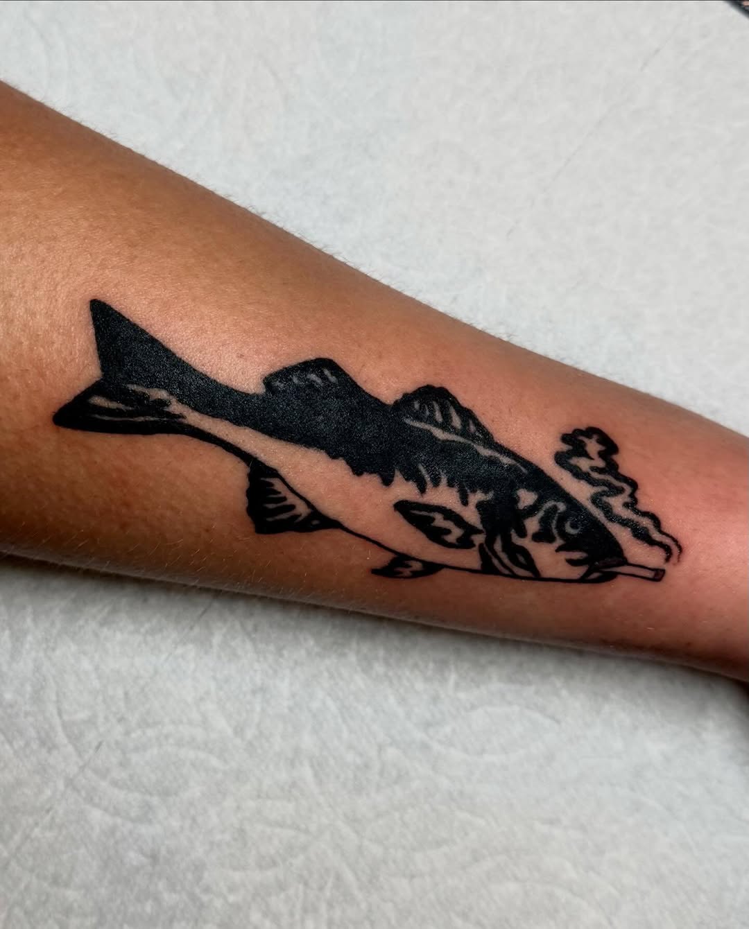 Tattoo by @savstats — blackwork