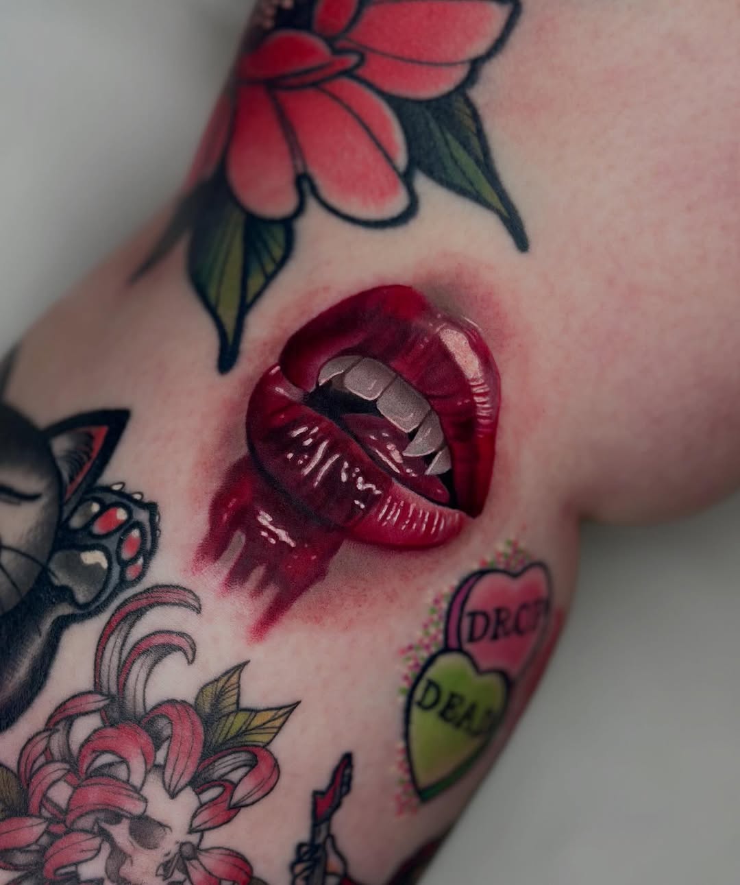 Tattoo by @katiektattoos โ realism, black_and_grey