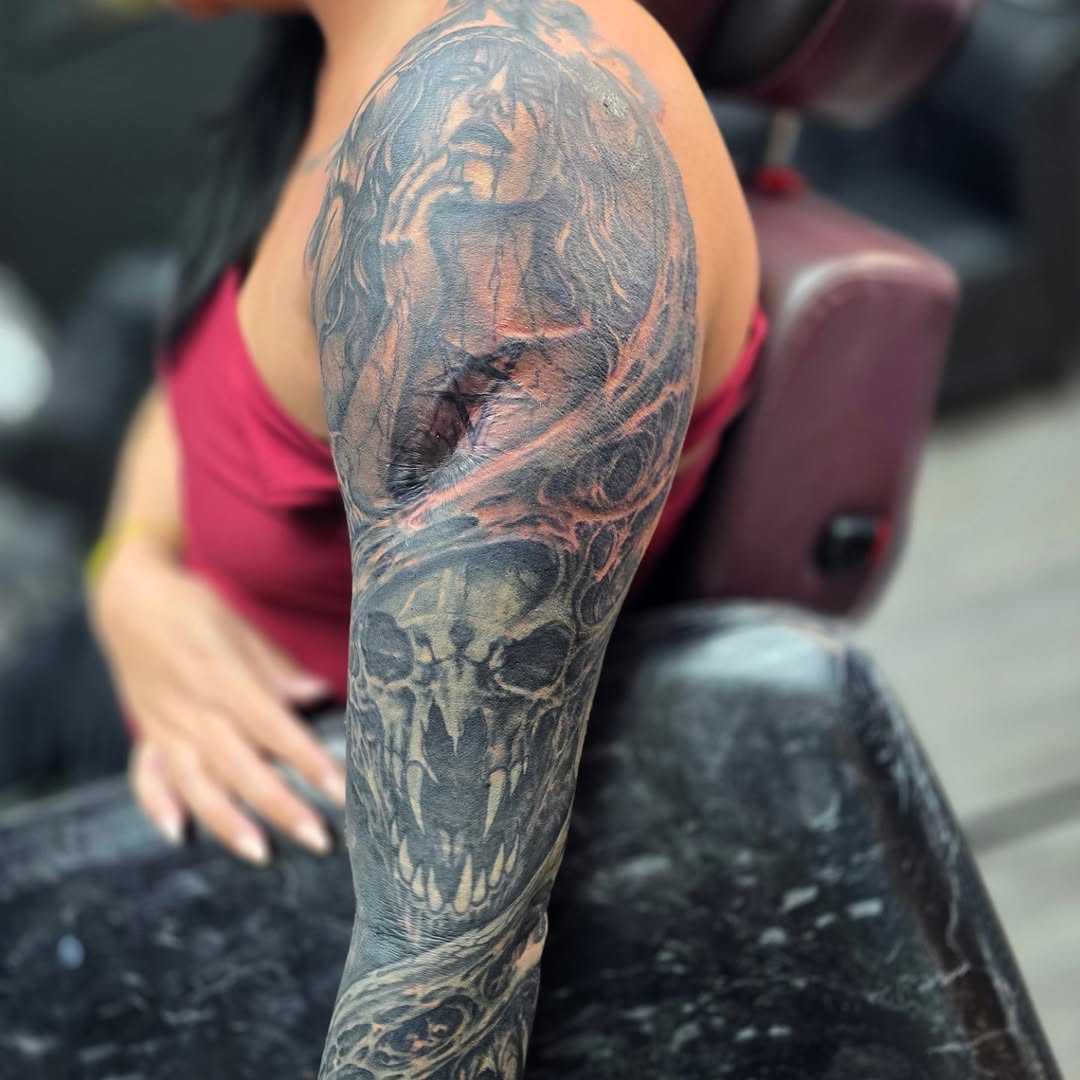 Tattoo by @david_winn_tattoos — realism, dark_realism