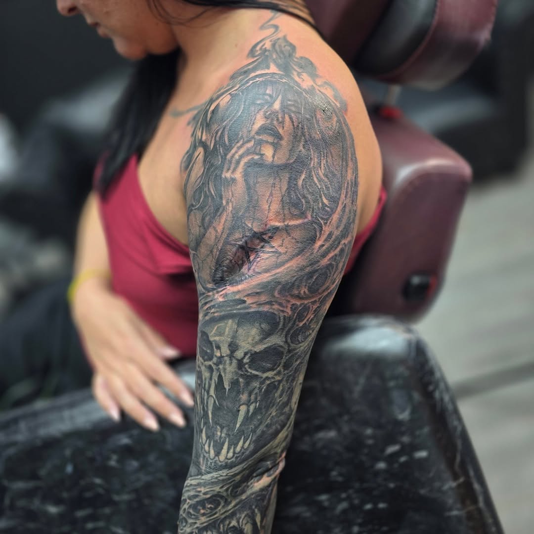 Tattoo by @david_winn_tattoos — realism, dark_realism