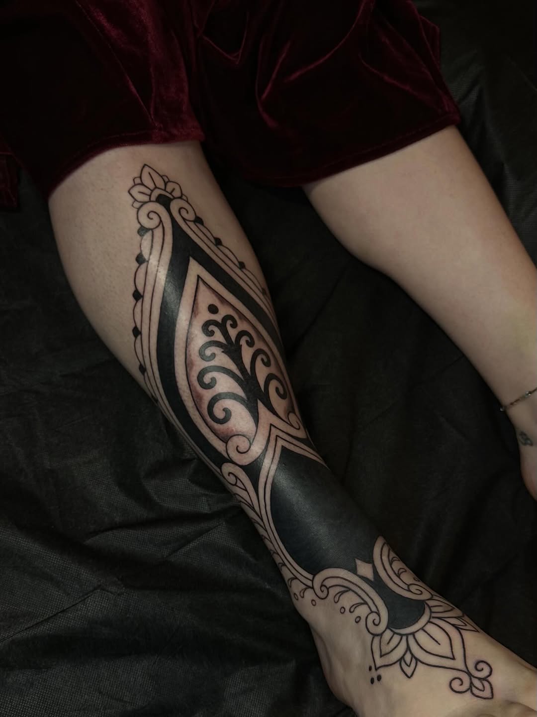 Tattoo by @owlyntattoo — blackwork, ornamental