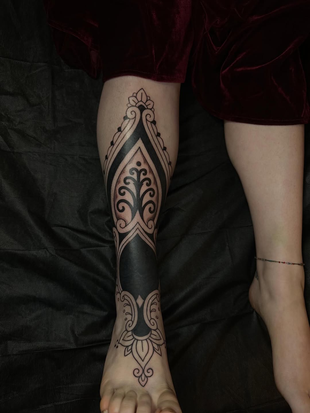 Tattoo by @owlyntattoo — blackwork, ornamental