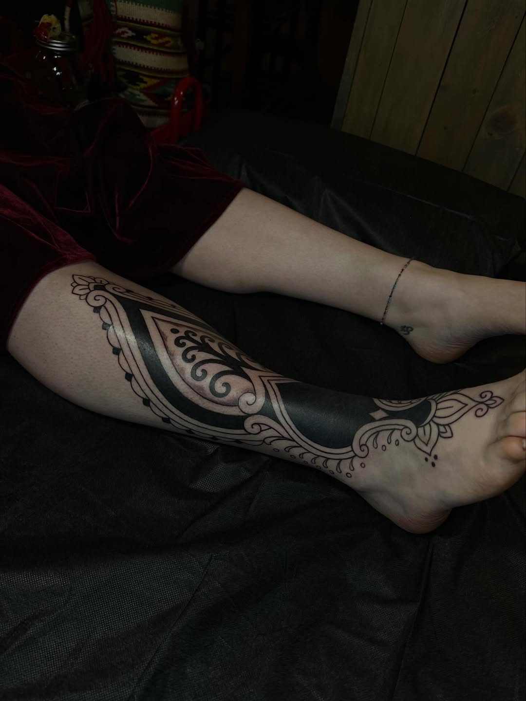 Tattoo by @owlyntattoo — blackwork, ornamental