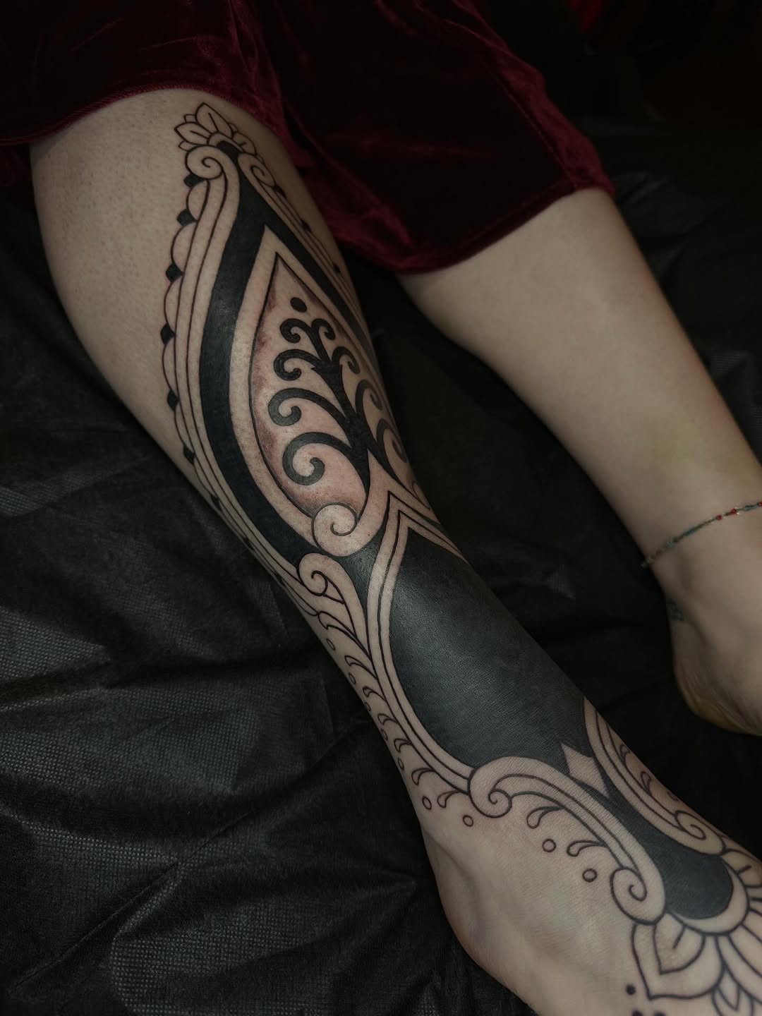 Tattoo by @owlyntattoo — blackwork, ornamental