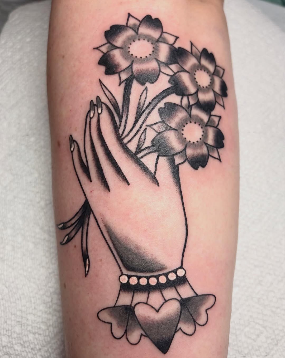 Tattoo by @juniper_oshea — american_traditional, black_and_grey