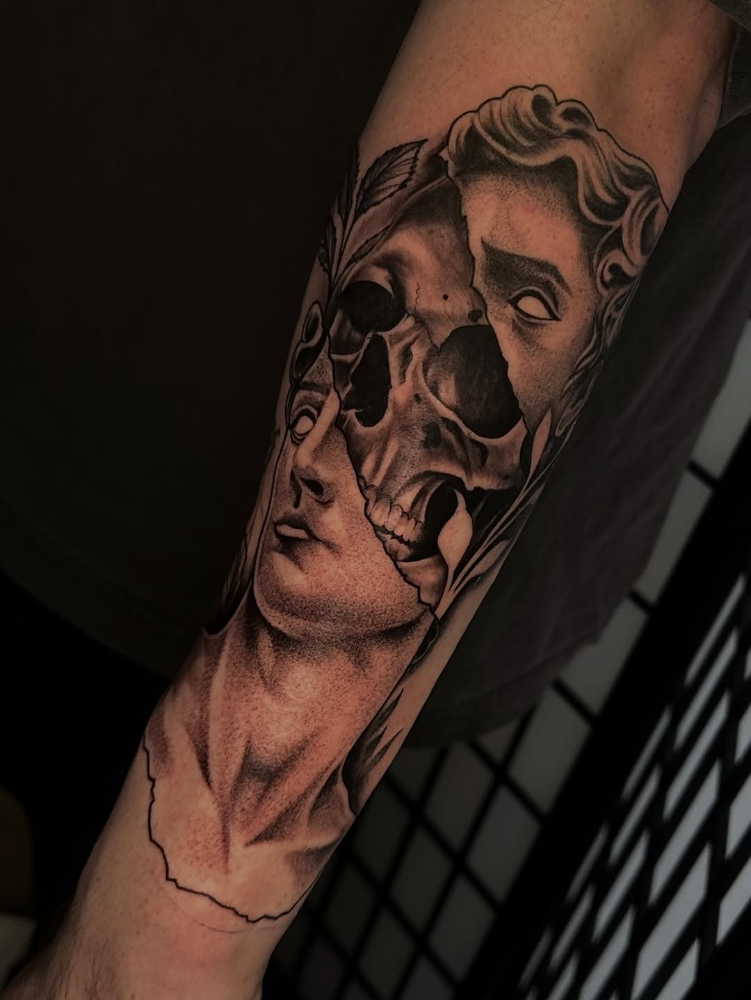 Tattoo by @arisdanielletattoos — realism, black_and_grey