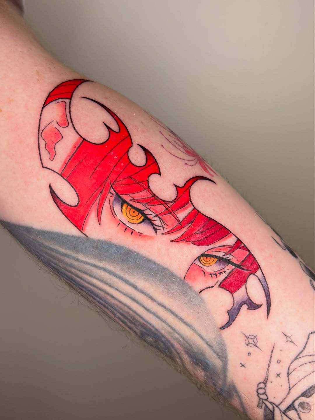 Tattoo by @whitneyrose.ink — anime, trash_polka