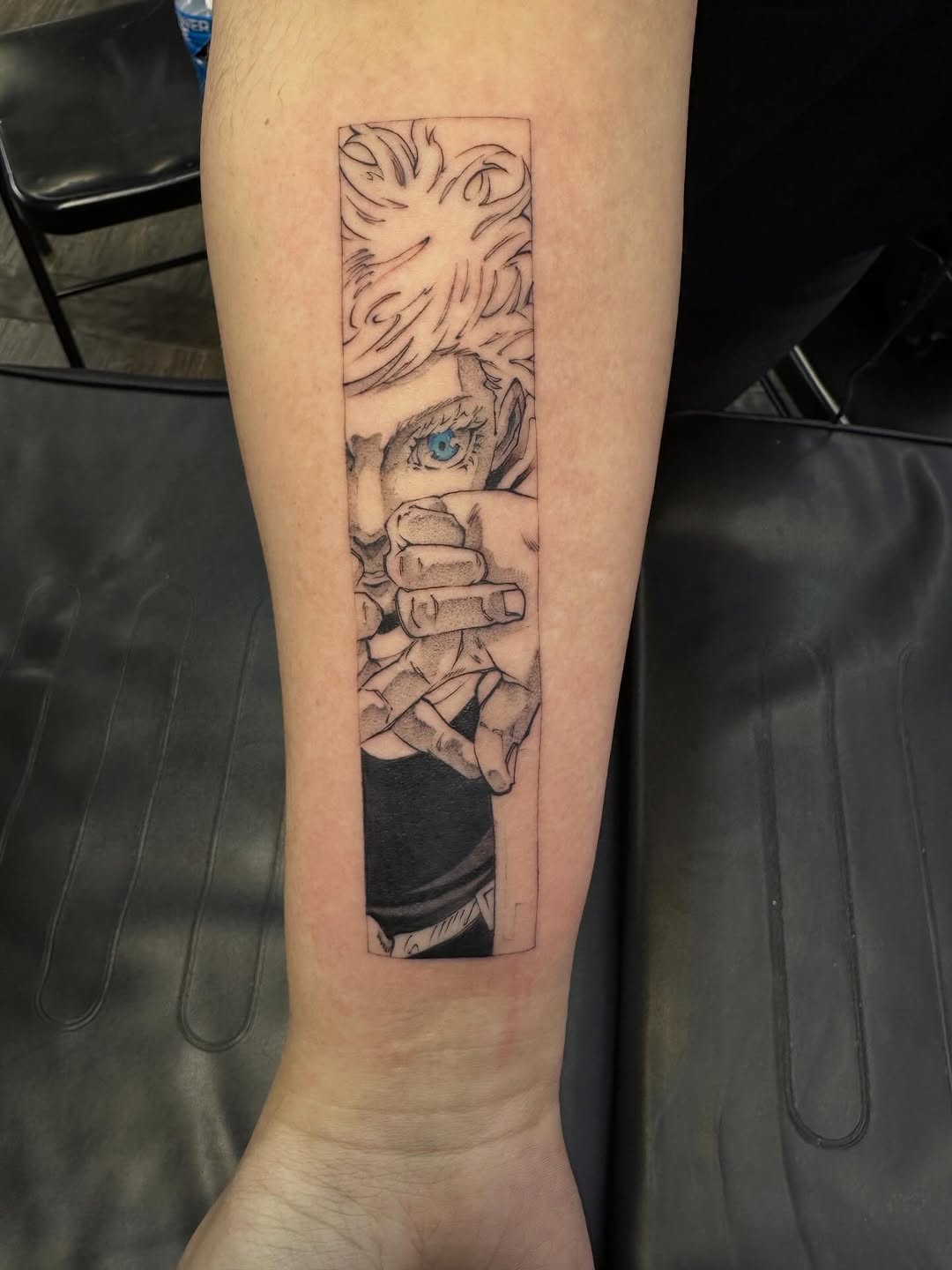 Tattoo by @jam_inkz — illustrative, anime