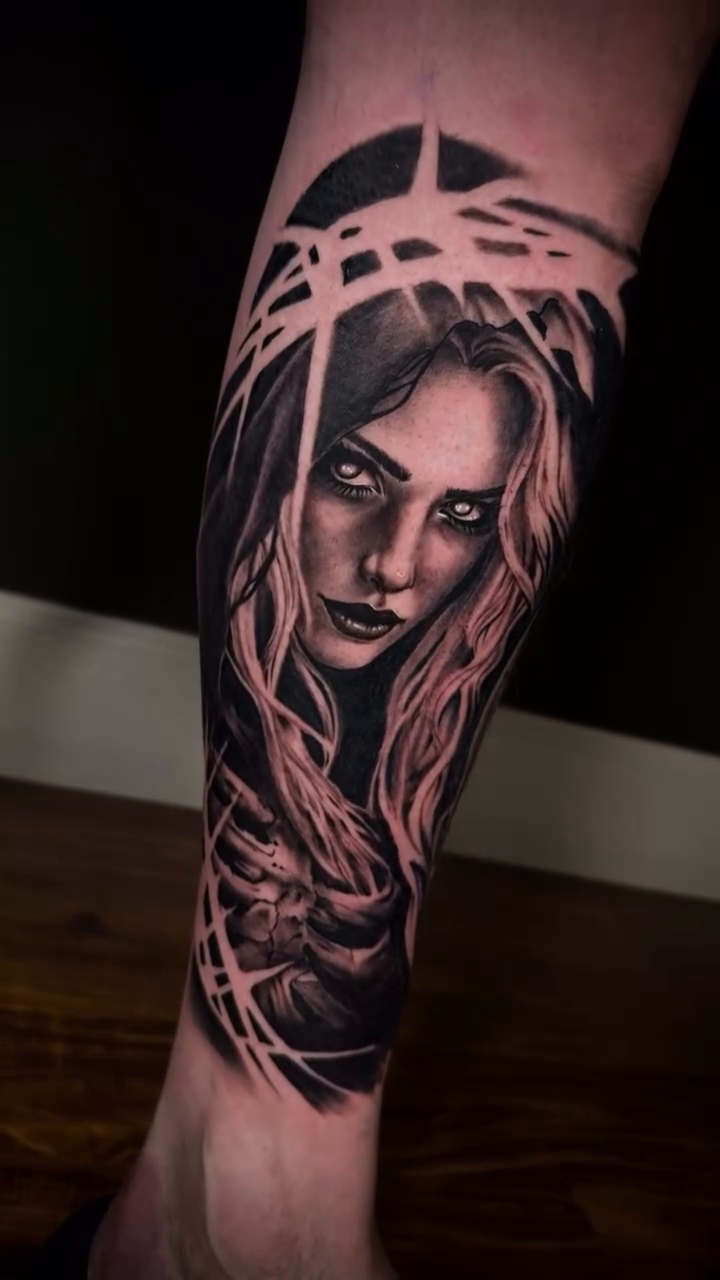 Tattoo by @thundercvt — black_and_grey, realism