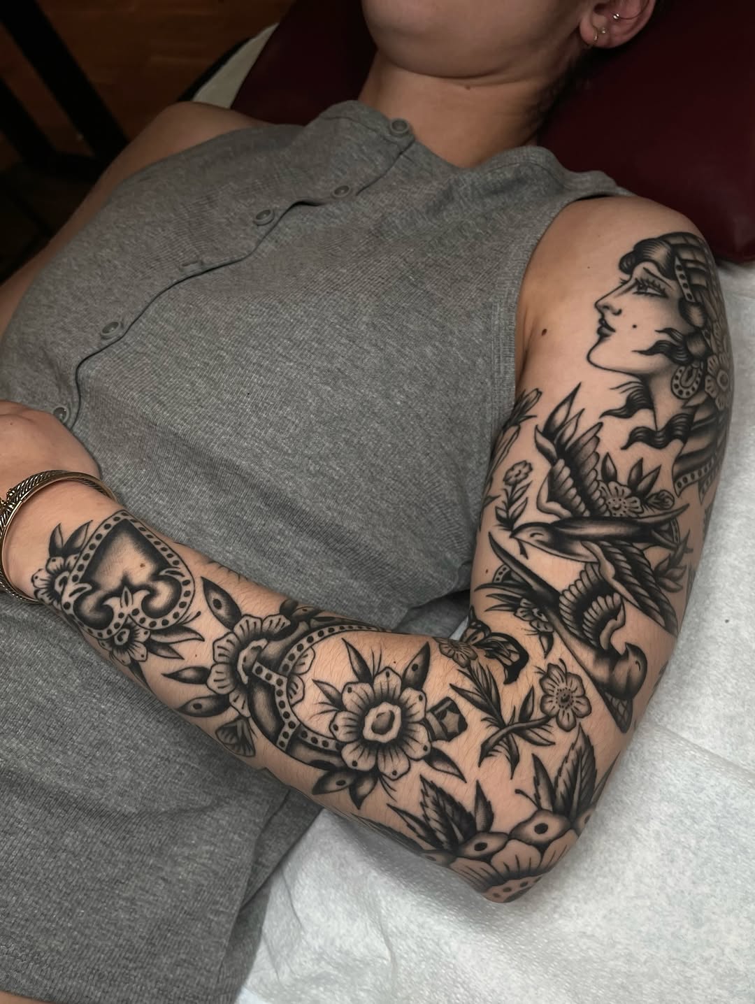 Tattoo by @caseyxsullivan — american_traditional, black_and_grey