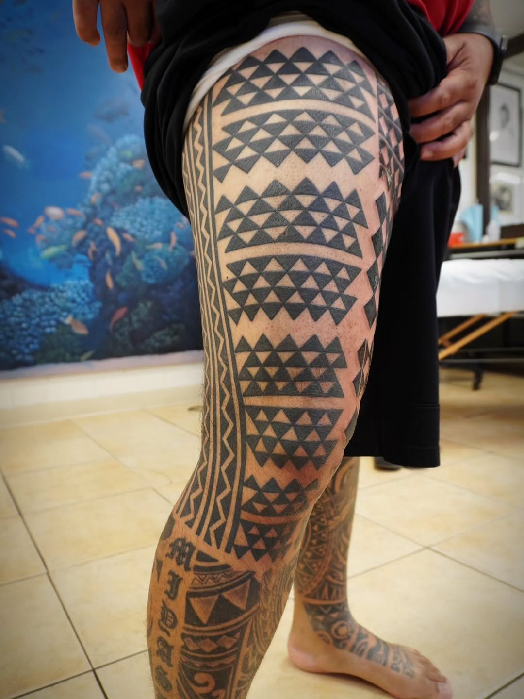 Tattoo by @hiwawolfe — tribal, blackwork