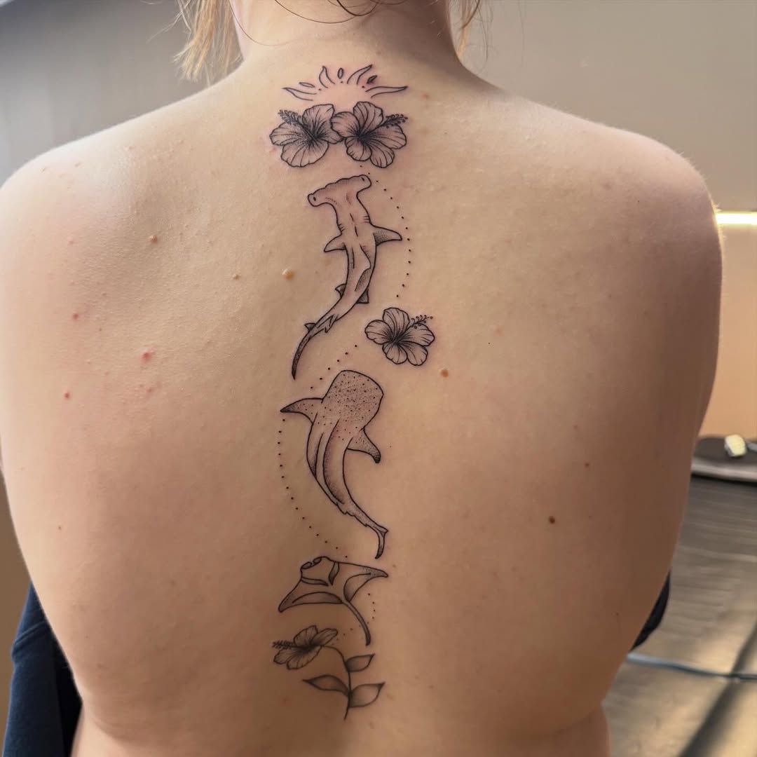 Tattoo by @keely_savage — fine_line, black_and_grey