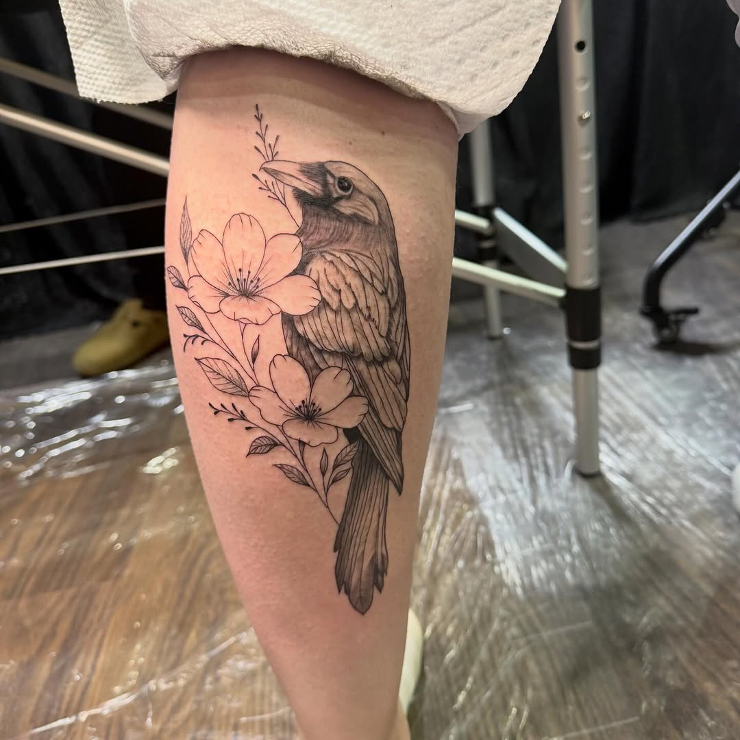 Tattoo by @keely_savage — black_and_grey, fine_line