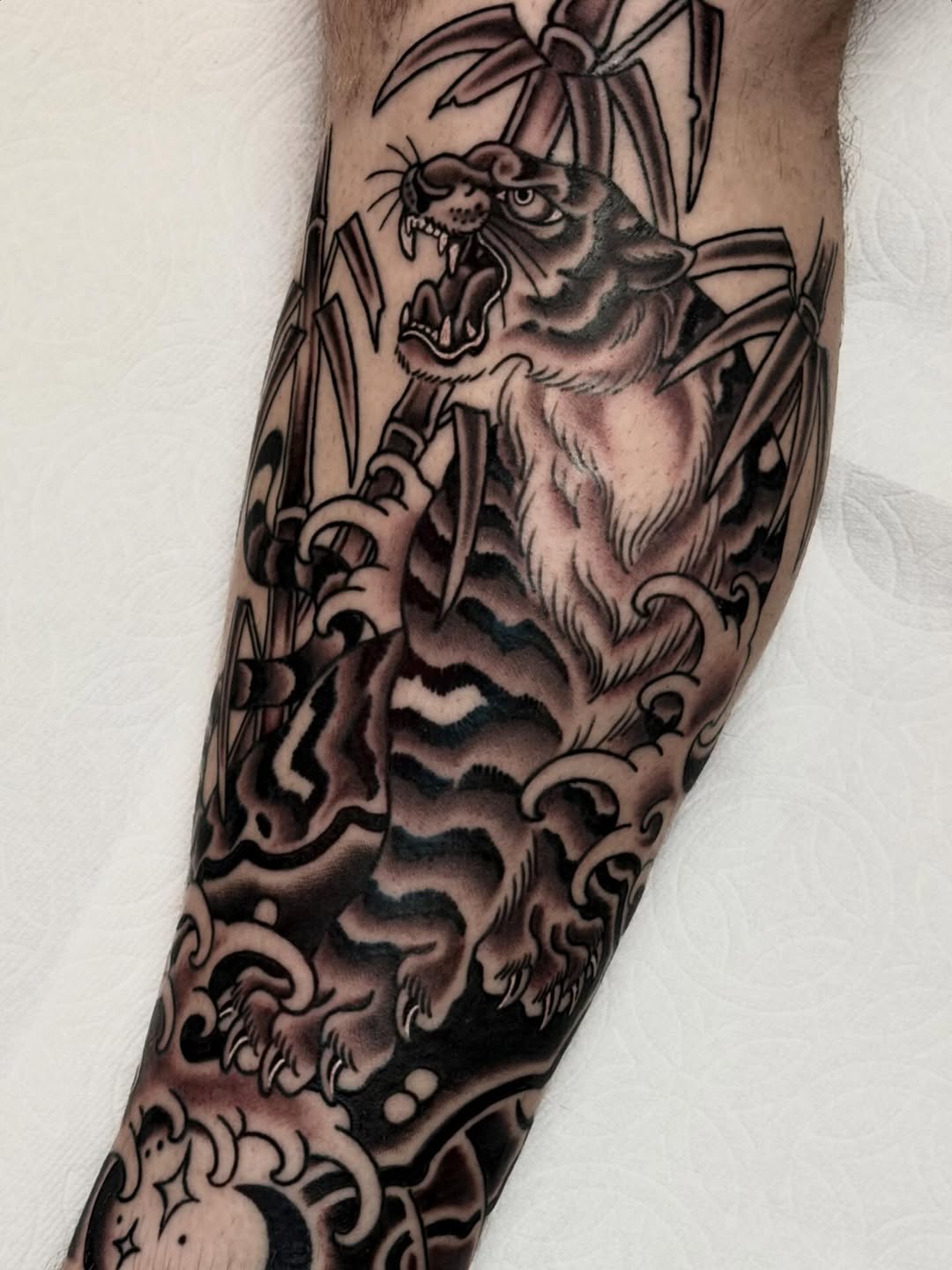 Tattoo by @brandontattoos — japanese_irezumi, black_and_grey
