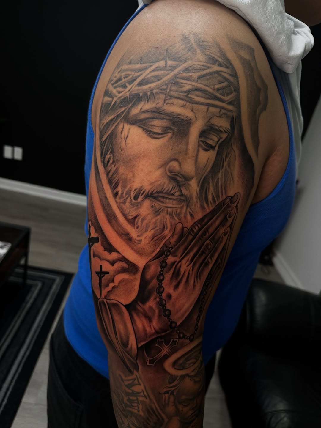 Tattoo by @artofshadow โ realism, black_and_grey