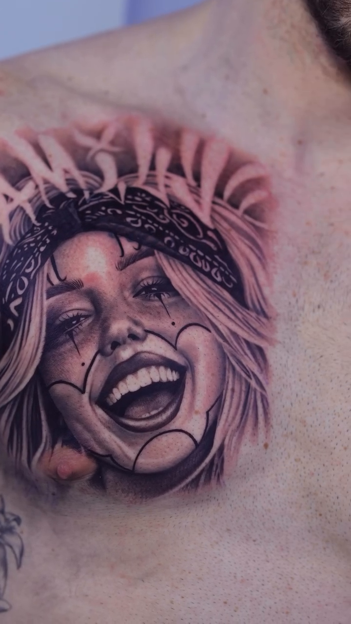 Tattoo by @azu.inks — chicano, realism