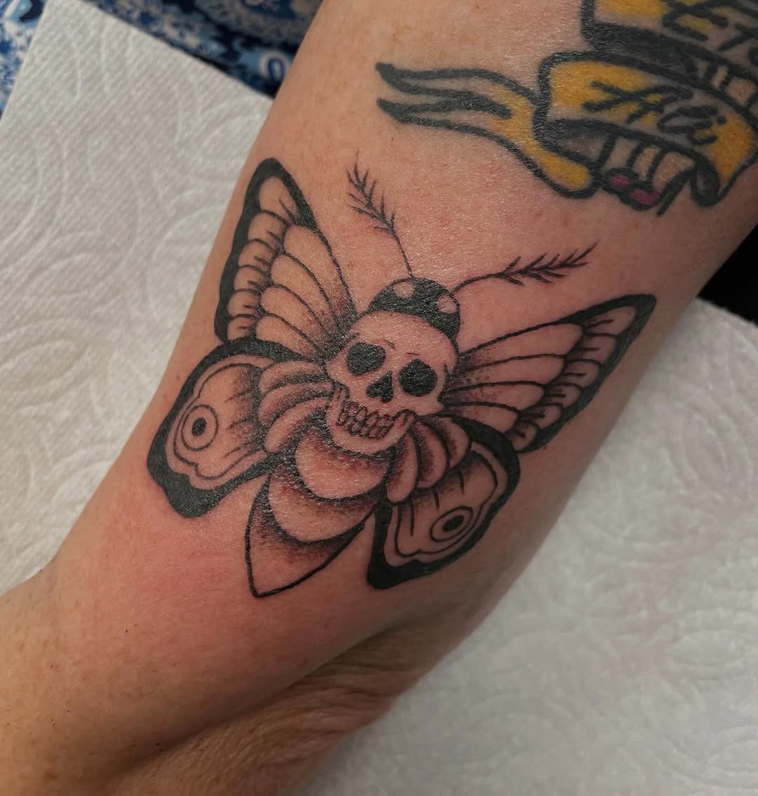 Tattoo by @alexis_studeman — black_and_grey, dark_realism